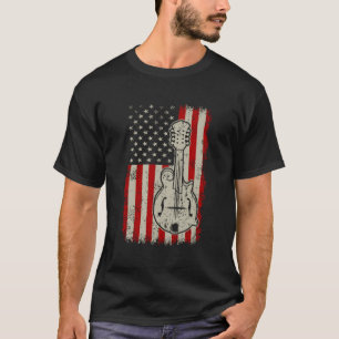 Camiseta Vintage Mandolin Country Music Bluegrass Americano