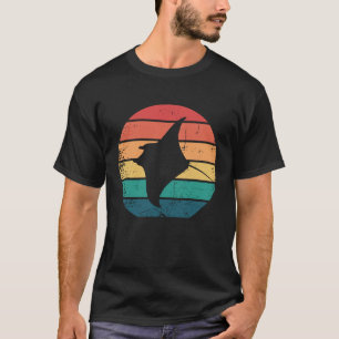 Camiseta Vintage Manta Ray Retro Silhouket Ocean Animal