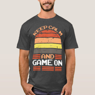 Camiseta Vintage Mantenha a Calma E Jogue Retro amigo retro