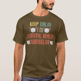 Camiseta Vintage Mantenha-se Calmo Sou Conselheiro de Saúde
