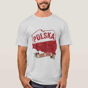 Camiseta Vintage Mapa da Polônia – Orgulho Polonês