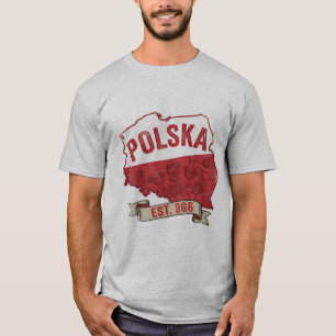 Camiseta Vintage Mapa da Polônia – Orgulho Polonês