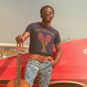 Camiseta Vintage Maracas - Gráfico de Slogan Personalizado