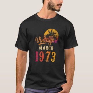 Camiseta Vintage março 1973 50º aniversário por 50 anos