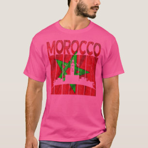 Camiseta Vintage Marrocos Eu Amo Marrocos Mapa Marrocos Fut