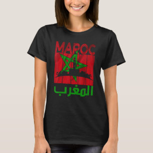 Camiseta Vintage Marrocos Eu Amo Marrocos Mapa Marrocos Fut