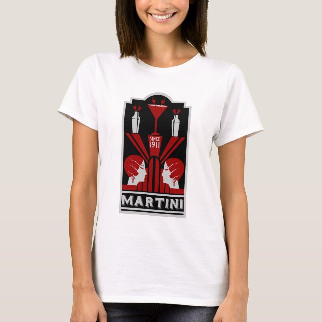 Camiseta Vintage Martini Art Deco (Frente)
