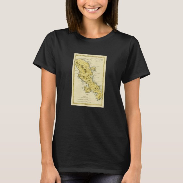 Camiseta Vintage Martinique Map 1780 (Frente)