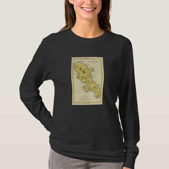 Camiseta Vintage Martinique Map 1780 (Frente)