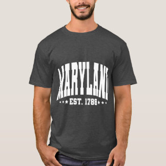 Camiseta Vintage Maryland EUA Shirt 4 de julho Viagem Colle