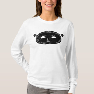 Camiseta Vintage mascarada party mask preto and white