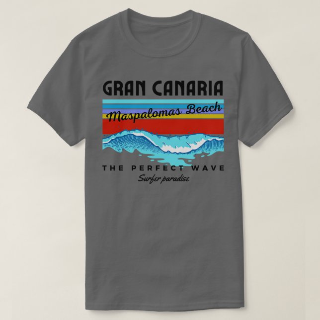 Camiseta Vintage Maspalomas Beach Gran Canaria Espanha (Frente do Design)