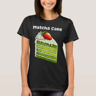 Camiseta Vintage Matcha Cake Green Tea Strawberry Dessert
