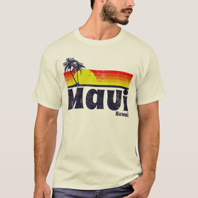Camiseta Vintage Maui Havaí (Frente)
