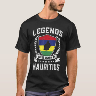 Camiseta Vintage Mauritian Flag Legends Foi Nascer Em Mauri