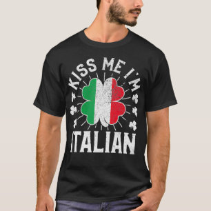 Camiseta Vintage Me Beija Como Dia de São Patrício Engraçad