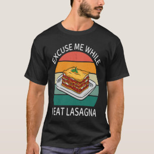 Camiseta Vintage Me Desculpe Enquanto Comi Lasagna Retro La