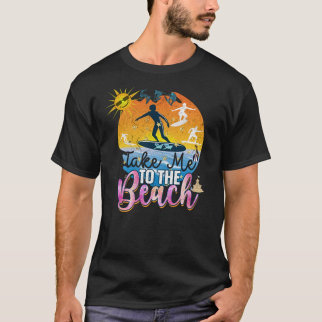 Camiseta Vintage me leva para a praia (Frente)
