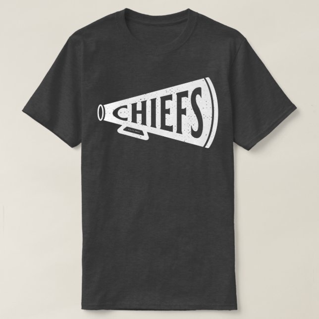 Camiseta Vintage Megaphone Kansas City Chiefs White Chiefs (Frente do Design)