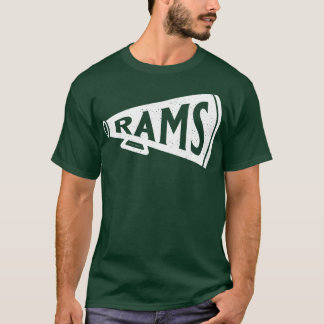 Camiseta Vintage Megaphone Los Angeles Rams White Rams Word