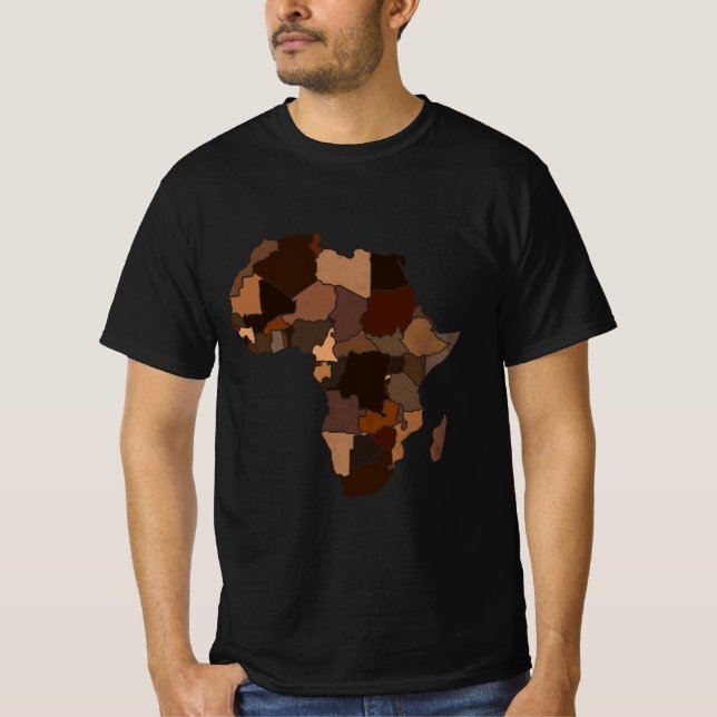 Camiseta Vintage Melanin Africa Map Tee Unisex (Frente)