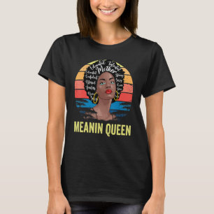 Camiseta Vintage Melanin Queen Black Pride, Talento Educado