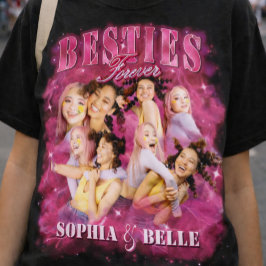 Camiseta Vintage Melhor Amiga Bootleg BFF Fotos Ra