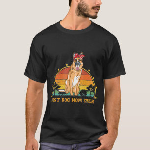 Camiseta Vintage Melhor Cachorro German shepherd Mãe Nunca 