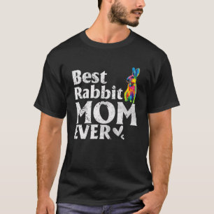Camiseta Vintage Melhor Coelho Mamãe Cortou Coelho Colorido