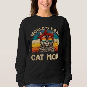 Camiseta Vintage Melhor Gata Mãe do Mundo Mia Gato Fofo Par