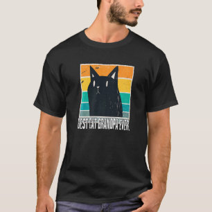 Camiseta Vintage Melhor Gatinho Avô De Dias de os pais