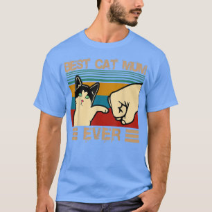 Camiseta Vintage Melhor Mãe De Gato De Hi 5 Fist Bump, Cat