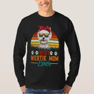 Camiseta Vintage Melhor Mãe Westie de Todos os Tem