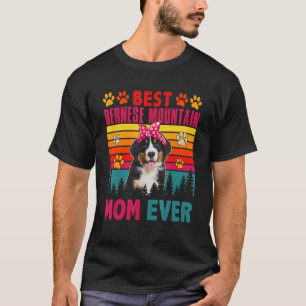 Camiseta Vintage Melhor Montanha Bernesa Mãe Cachorro Bonit