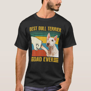 Camiseta Vintage Melhor Pai Bull Terrier de Sempre Ótimo Pa