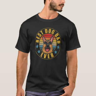 Camiseta Vintage Melhor Pai de Cachorro Pastor Alemão de Se