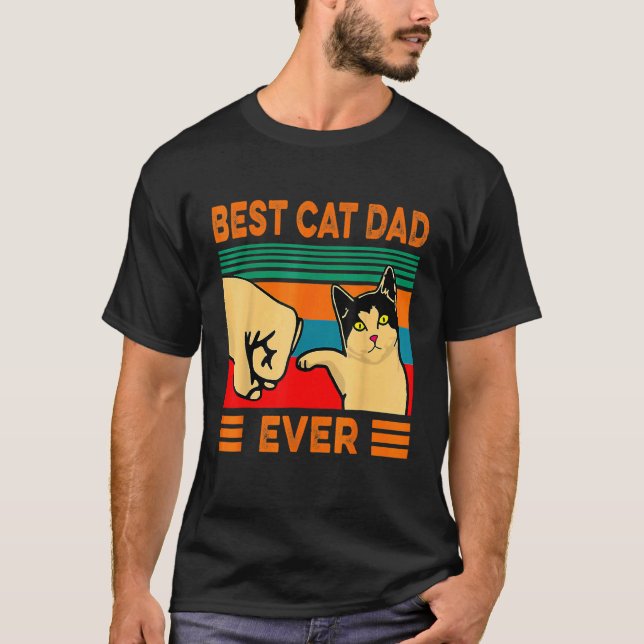 Camiseta Vintage Melhor Pai De Gato (Frente)