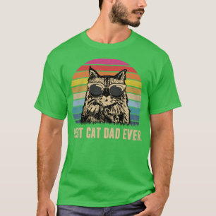 Camiseta Vintage Melhor Pai De Gato De Dia de os pais Engra