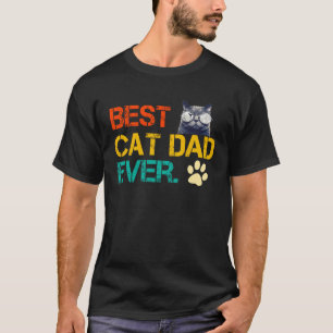 Camiseta Vintage Melhor Pai De Gato De Todos Os Gatos Pai D