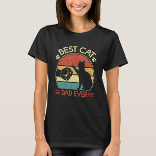 Camiseta Vintage Melhor Pai de Gato de Todos os Tempos  Pap