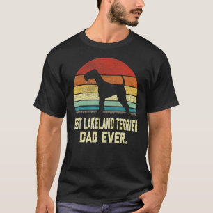 Camiseta Vintage Melhor Pai De Lakeland Terrier Nunca Cão