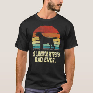 Camiseta Vintage Melhor Pai De Retriever De Labrador Nunca 