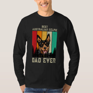 Camiseta Vintage Melhor Pai Kelpie Australiano de Nunca D d