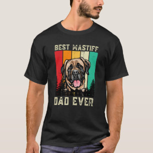 Camiseta Vintage Melhor Pai Mastiff Nunca Cachorro Pai Pai