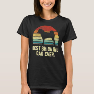 Camiseta Vintage Melhor Pai Shiba Inu Nunca Cão