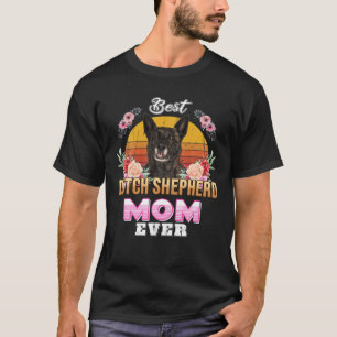 Camiseta Vintage Melhor Pastor Holandês Mãe Dia de as mães