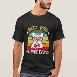 Camiseta Vintage Melhor Tia Canina Dia de as mães De Cão A