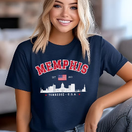 Camiseta "Vintage Memphis – Iconic Skyline city