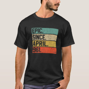Camiseta Vintage Men 61Ruas Epic De Aniversário Desde 1 De