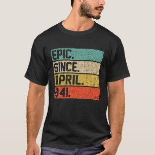 Camiseta Vintage Men 81Ruas Epic De Aniversário Desde 1 de